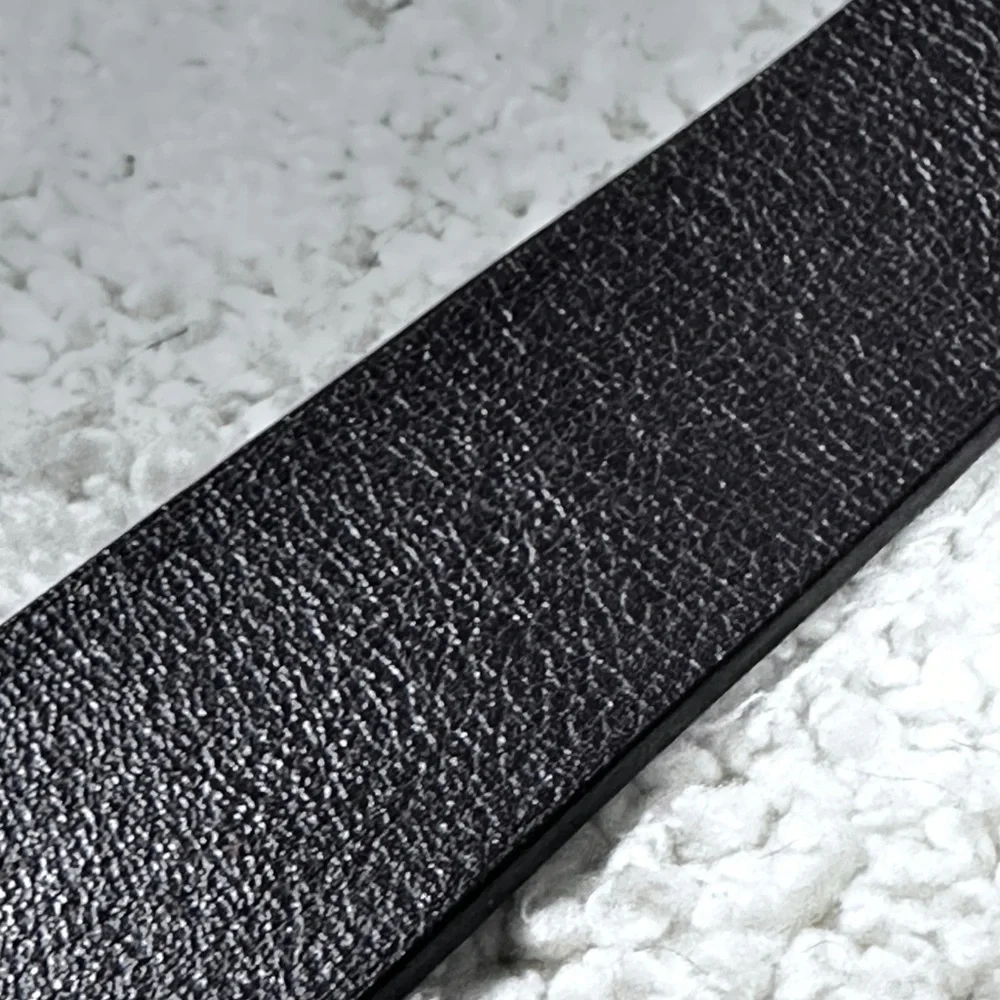 Nice Thick Top Grain Leather Brown Belt Double Prong Silver Tone Buckle, M